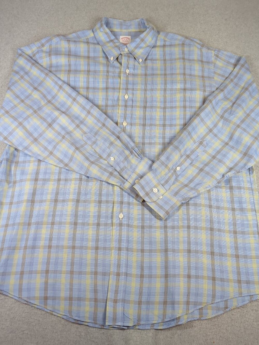 Brooks Brothers Shirt Men's XL Plaid Long Sleeve Casual Button Down - Picture 2 of 7